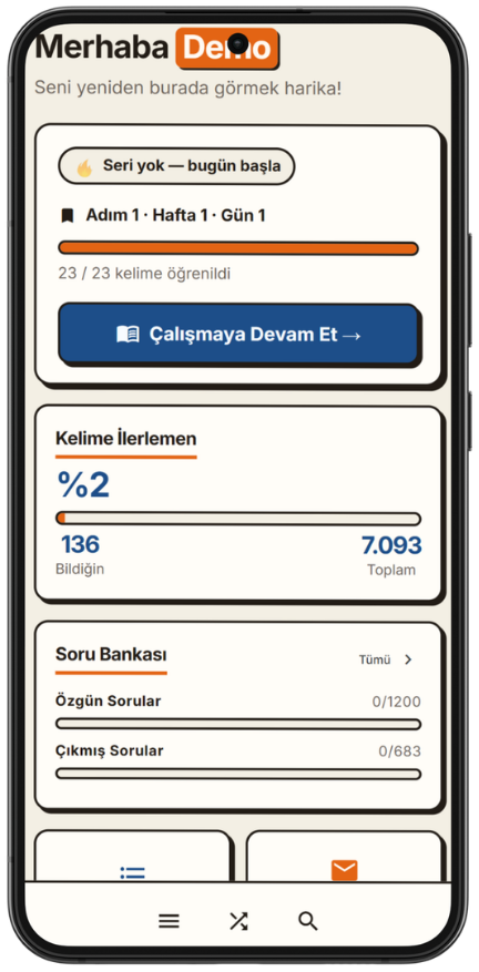 bolkelime uygulamasının telefon ekranı